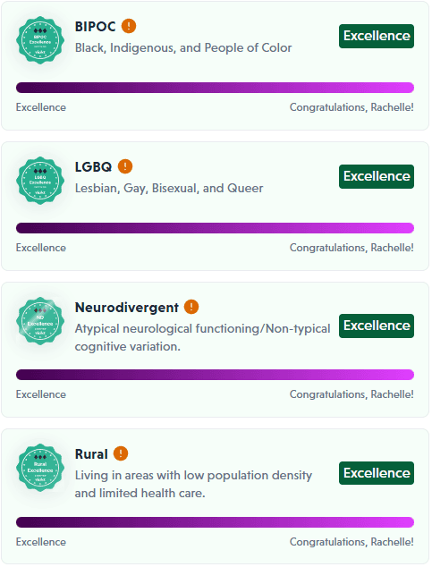 Certified Excellence: BIPOC, LBBQ, Neurodivergent, Rural